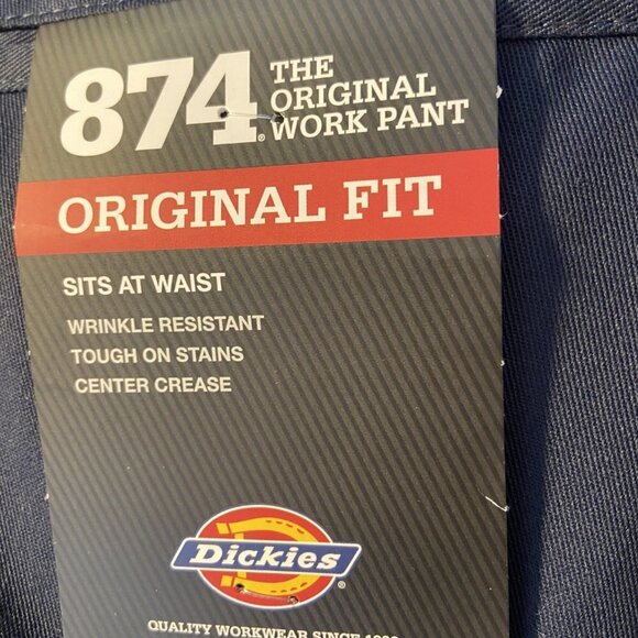 **Dickies** Men's Navy Original 874 Work Pant Multiple Sizes - Picture 4 of 8